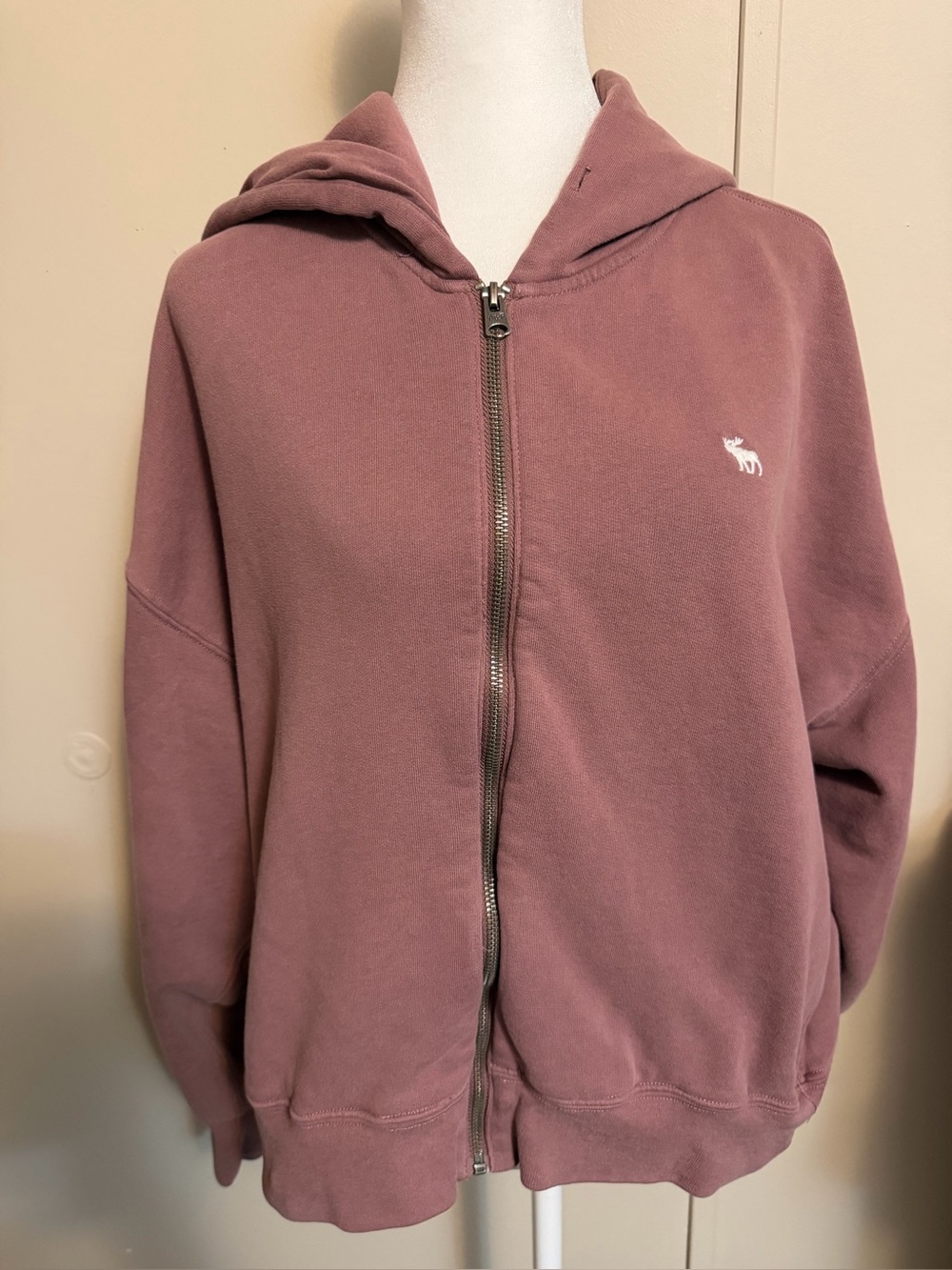 Abercrombie & Fitch Soft A&F Collection Full-Zip Hoodie Mauve XL